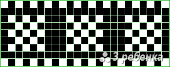 Схема фенечки прямым плетением 25874