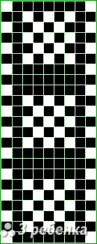 Схема фенечки прямым плетением 25874
