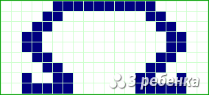 Схема фенечки прямым плетением 25904
