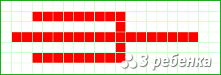 Схема фенечки прямым плетением 25934