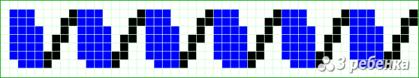 Схема фенечки прямым плетением 25974