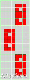 Схема фенечки прямым плетением 25984