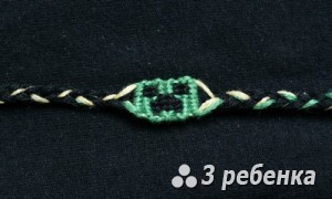 Схема фенечки прямым плетением 26817