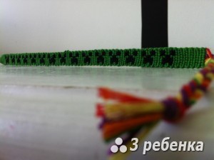 Схема фенечки прямым плетением 26817