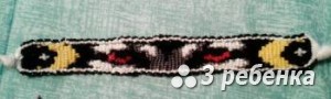 Схема фенечки прямым плетением 26848