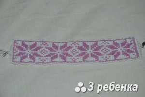 Схема фенечки прямым плетением 26838