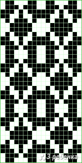 Схема фенечки прямым плетением 26499