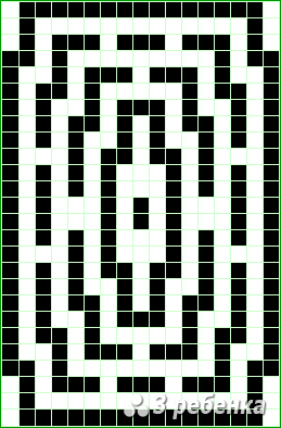Схема фенечки прямым плетением 26524
