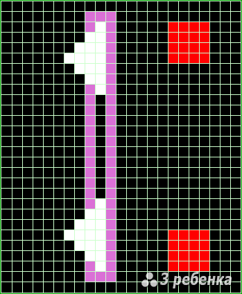 Схема фенечки прямым плетением 26554