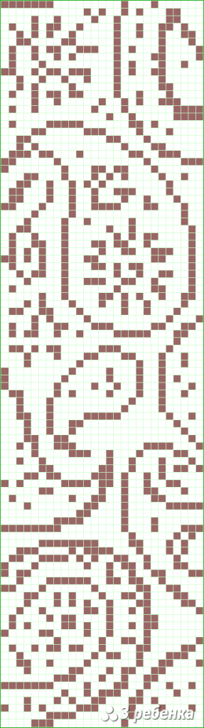 Схема фенечки прямым плетением 26723