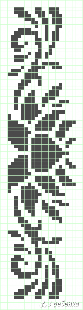 Схема фенечки прямым плетением 26761