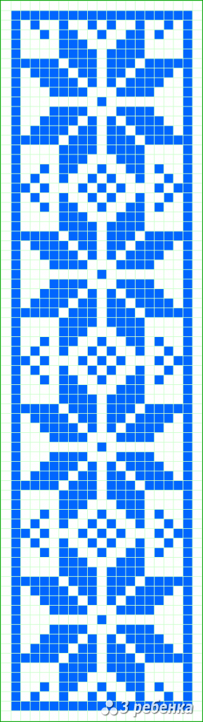 Схема фенечки прямым плетением 26838