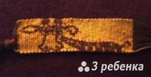 Схема фенечки прямым плетением 27780