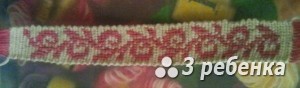 Схема фенечки прямым плетением 27271