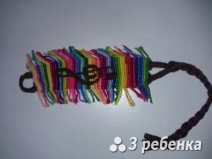Схема фенечки прямым плетением 27315
