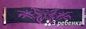 Схема фенечки прямым плетением 27742