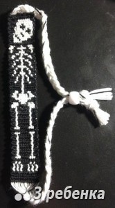 Схема фенечки прямым плетением 27894