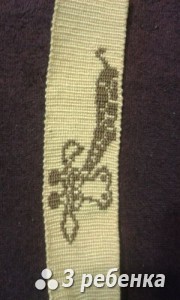 Схема фенечки прямым плетением 27780