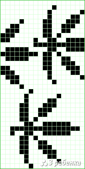 Схема фенечки прямым плетением 27490