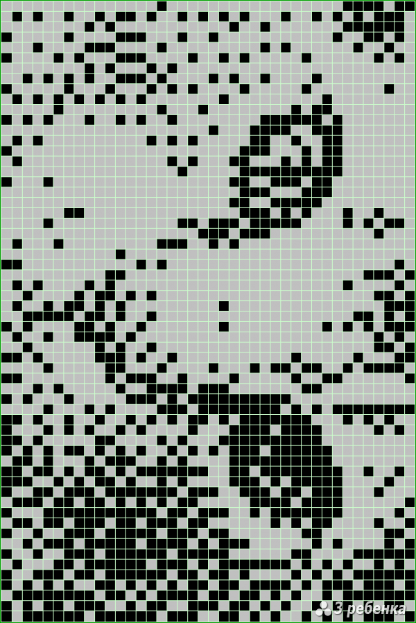 Схема фенечки прямым плетением 27951
