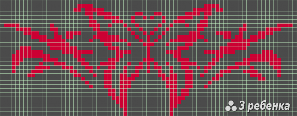 Схема фенечки прямым плетением 27742
