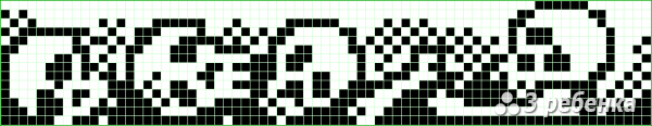 Схема фенечки прямым плетением 27992