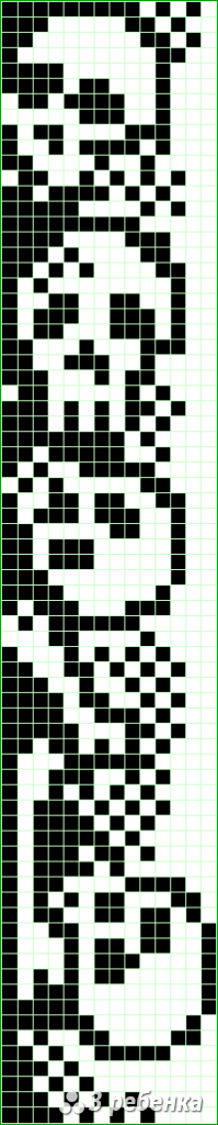 Схема фенечки прямым плетением 27992