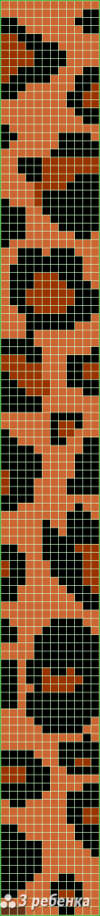 Схема фенечки прямым плетением 27255