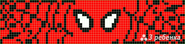 Схема фенечки прямым плетением 27539