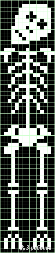 Схема фенечки прямым плетением 27894