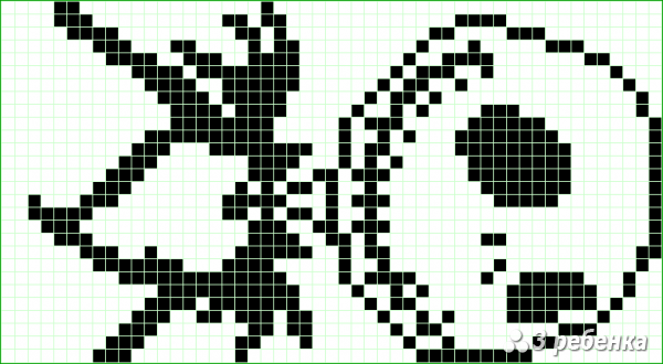 Схема фенечки прямым плетением 27504