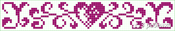 Схема фенечки прямым плетением 27453