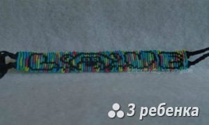 Схема фенечки прямым плетением 28294