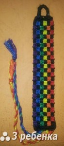 Схема фенечки прямым плетением 28205