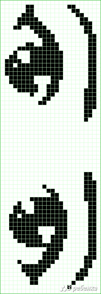 Схема фенечки прямым плетением 28330