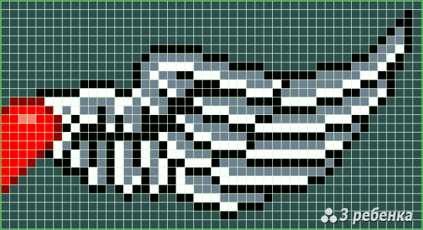 Схема фенечки прямым плетением 28346