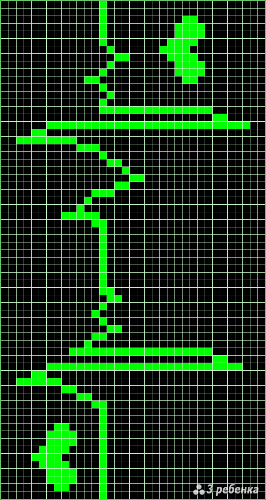Схема фенечки прямым плетением 28357