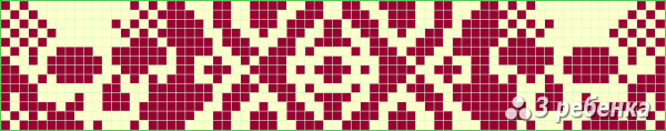 Схема фенечки прямым плетением 28364