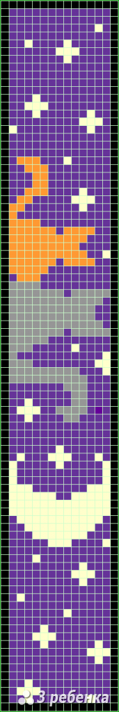 Схема фенечки прямым плетением 28234