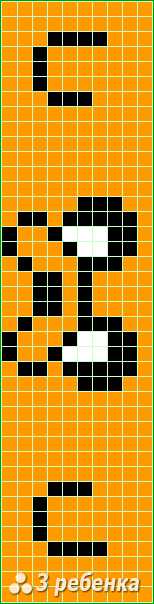 Схема фенечки прямым плетением 28173