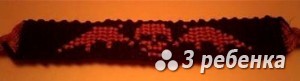 Схема фенечки прямым плетением 28605