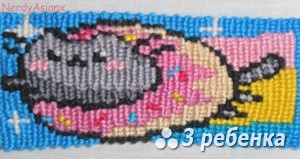 Схема фенечки прямым плетением 28816