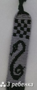 Схема фенечки прямым плетением 28746