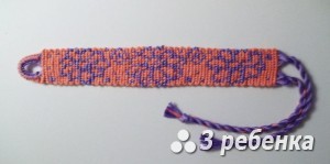 Схема фенечки прямым плетением 28810