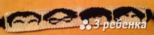 Схема фенечки прямым плетением 28588