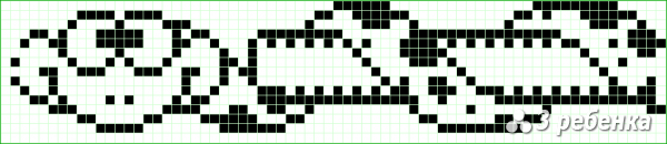 Схема фенечки прямым плетением 28533