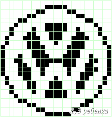 Схема фенечки прямым плетением 28901