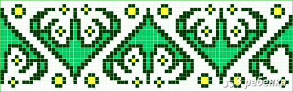 Схема фенечки прямым плетением 28789