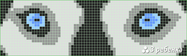 Схема фенечки прямым плетением 28848