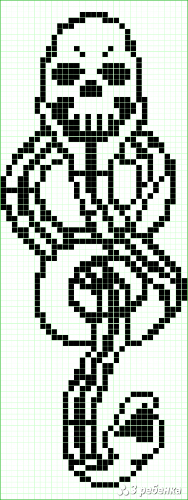 Схема фенечки прямым плетением 28526